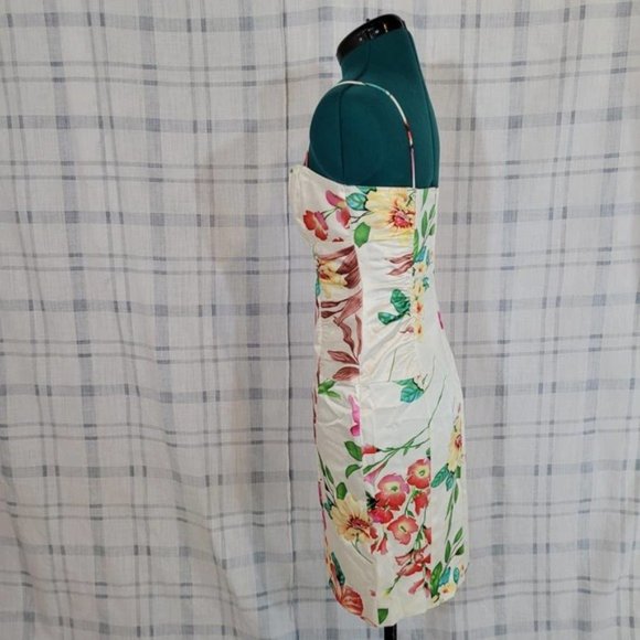 David Meister Floral Bodycon Dress - Size 6 - Picture 2 of 10
